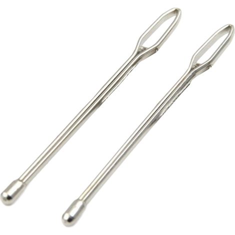 Enfileur de corde, enfileur de fil - Lot de 2 fils pour cordons élastiques, aiguilles à tirer, accessoires de tricot, outils de couture multifonctionnels pour shorts, vestes, sweat à capuche (1/5)