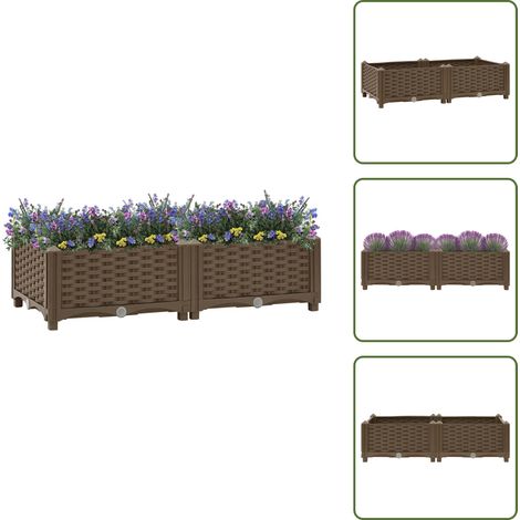 Hochbeet 80x40x23 cm Polypropylen - Hochbeet - Pflanzkasten - Gartenmöbel - Outdoor Deko - Polypropylen (1/5)