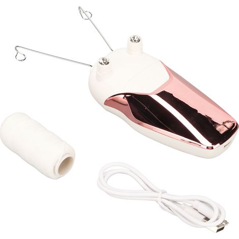 Épilateur électrique d'entraînement avec éclairage LED, chargement USB et fil de coton multifonctionnel rose-AquaForge