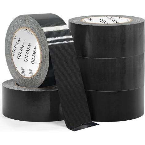 Pack of 5 Black Canvas Tape 48 mm x 27 m Waterproof (1/5)