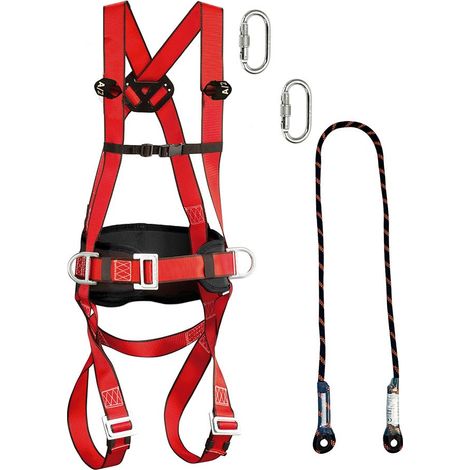 Kit arnés maxipro, 2 puntos de anclaje, amarre 1,5 m, 2 conectores climax30