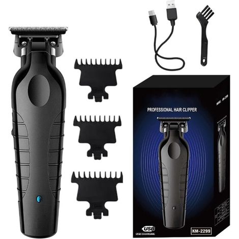 Cortapelos eléctrico portátil para hombre, herramienta de aseo interactiva de bajo ruido para uso doméstico o en salón, ideal para barberos principiantes, pequeño. (1/5)