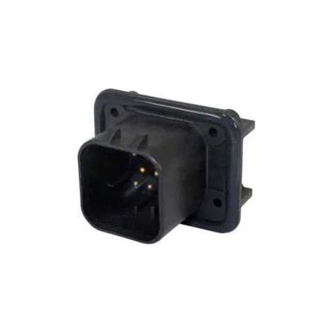 Connettore AmpSeal femmina 8 vie nero da circuito stampato 90°