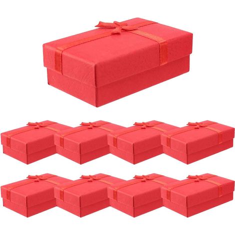 Set mit 12 Geschenkboxen aus Papier für Schmuck (verschiedene Farben) - Ideal zur Präsentation von Ringen, kleinen Uhren, Halsketten, Ohrringen und Armbändern. (1/5)