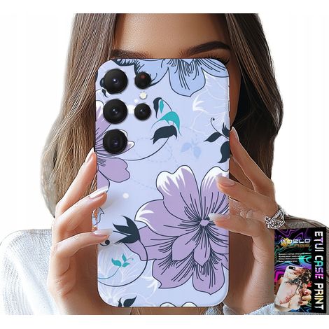 Custodia per Samsung Galaxy S24 Ultra - motivi floreali e alla moda sul retro (1/5)