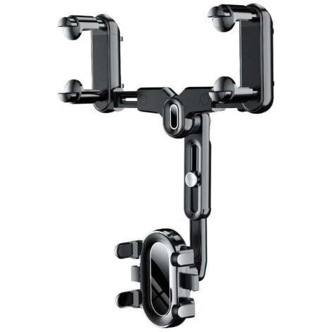 Support de téléphone pour rétroviseur de voiture, support de navigation rotatif à 360° (1/4)
