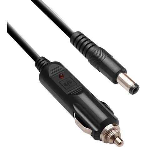 Caricabatterie per accendisigari, uscita 12V DC 3A, lunghezza cavo 1,5 m, compatibile con dispositivi da 12V a 24V, indicatore LED, design impermeabile. (1/5)
