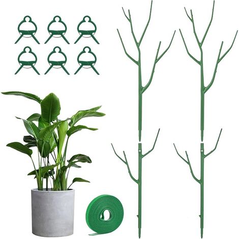 Climbing Plant Stake, Piquets de Support pour Plantes Clips de Fixation et Sangle pour Orchidées, Pivoines, Tuteur Tomates Plante Grimpantes (1/5)