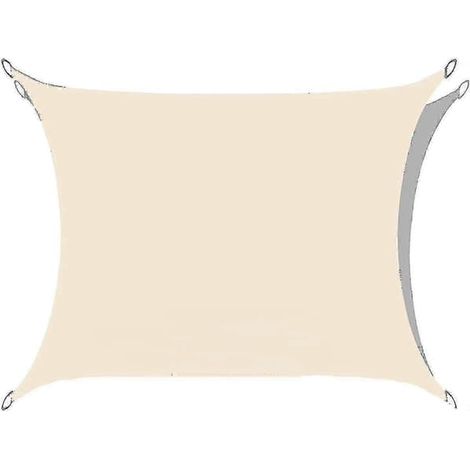 Paravent carré d'extérieur 4x4m blanc crème (1/5)
