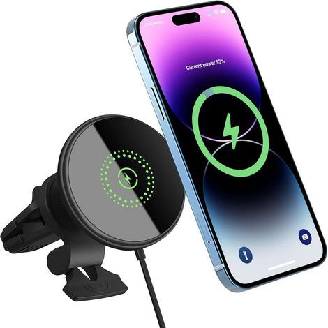20W Trådlös Billaddare Kompatibel med MagSafe Bilhållare Magnetisk/Magnetisk Snabbladdning Biltelefonhållare Kompatibel med iPhone 15/15 Pro (1/5)