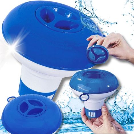 Dispenser galleggiante per prodotti chimici per piscina, applicatore regolabile per piscina (1/5)