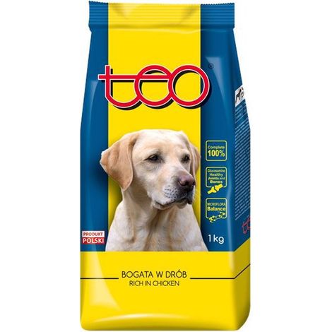 Croquettes TEO pour chien riches en volaille 1 kg