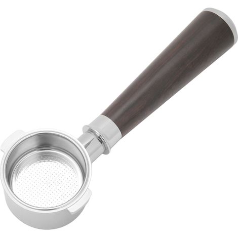 Blanker 51-mm-Edelstahl-Filterhalter mit Griff aus afrikanischem Ebenholz für die Kaffeemaschine ECO310 (1/5)