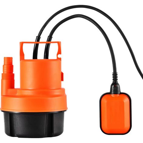 Pompe d’évacuation submersible 320 W – pompe pour eaux chargées – débit 6000 L/h – hauteur 23 ft – câble 10 ft pour drainage et pompage