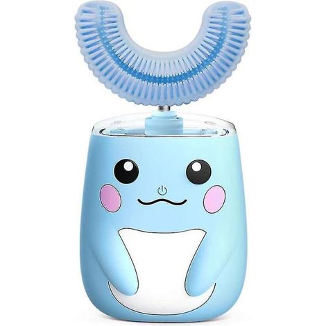 Brosse à dents électrique ultrasonique pour enfants avec minuteur intelligent IPX7 pour les tout-petits de 2 à 8 ans (bleue) (1/5)