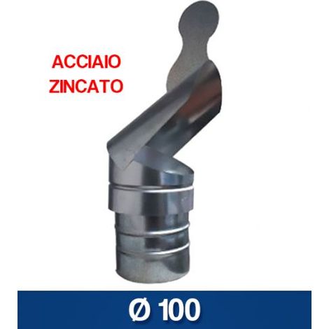 CAPPA GIREVOLE A PAPPAGALLO FUMAIOLO PER CANNA FUMARIA ACCIAIO ZINCATO 16106V 100 (36201)
