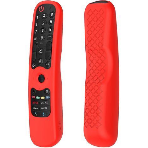 (rouge)housse Coque En Silicone Pour Tlcommande Lg Mr21ga Mr22ga Mr23ga, Etui De Protection Pour Magic Remote Lg 2021 2022 2023