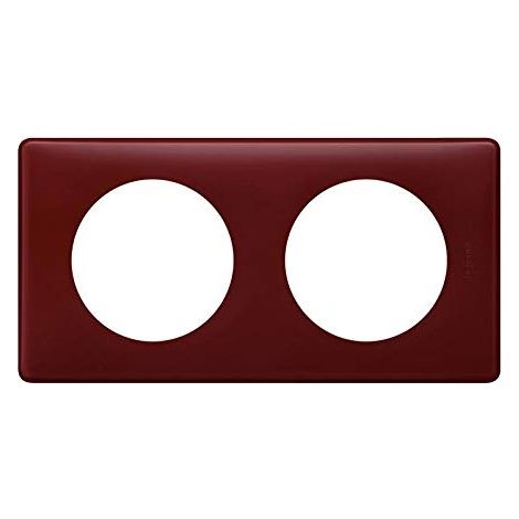 Abdeckplatte Legrand Céliane Bordeaux 2 Fach Kunststoff