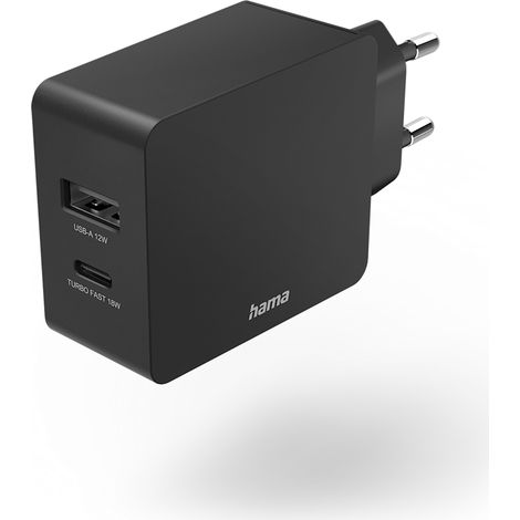 Hama Ladegerät 30W USB-C + USB-A mit Quick Charge 3.0