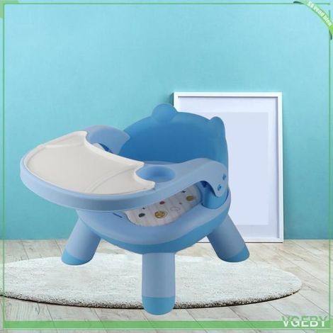 Fafeicy siège d'appoint pour tout-petits Chaises de salle à manger pour enfants, coussin sonore puericulture d'eveil Rose Bleu (1/5)