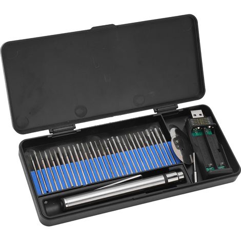 Gravure Électrique Mini Stylo Graveur USB Rechargeable Machine à Graver 30 Embouts Outil Rotatif Sans Fil pour Bijoux 5V (1/5)