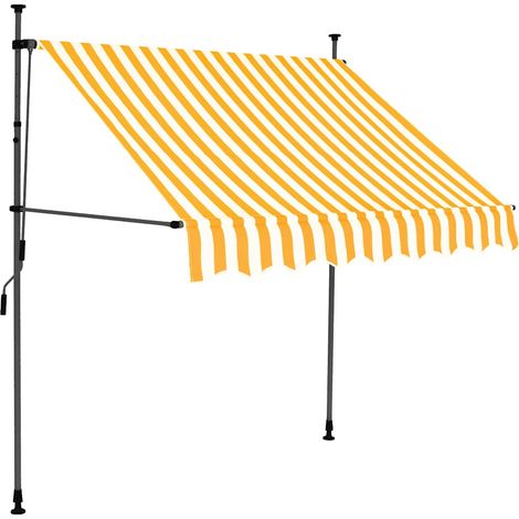 Maison Exclusive - Tenda da Sole Retrattile Manuale LED 150 cm Bianca e Arancione