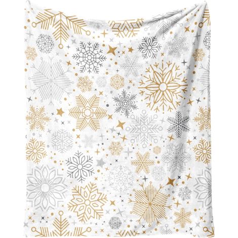 Couverture En Flanelle - Imprimé Noël - Pour Lit Canapé Ou Extérieur - 100 × 75 Cm - 1 Pièce (1/5)