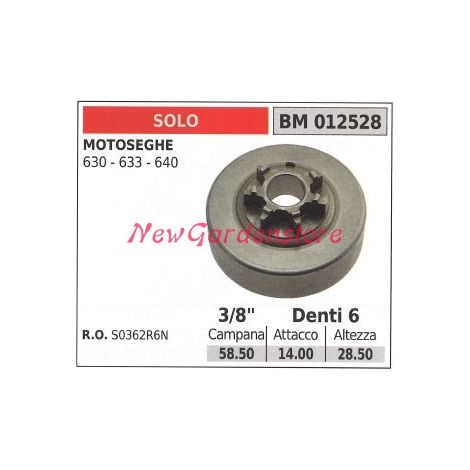 Piñón motor motosierra SOLO 630 633 640 3/8' dientes 6 012528