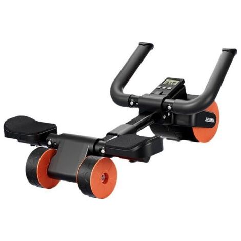 QORVA-Roue abdominale à rebond automatique avec tapis de fitness [conception à trois roues] Équipement de fitness à domicile pour renforcer les abdominaux, rouleau abdominal, accessoires de gym pour h