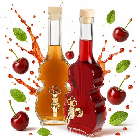 Geigenkaraffe mit Zapfhahn, 500 ml, Weinlikör, Geschenk, 0,5 l