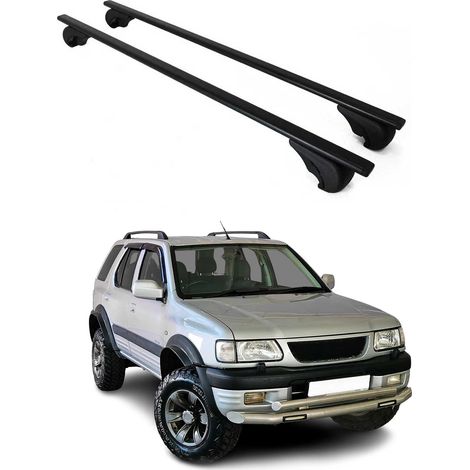 OMAC Dachträger Querträger für Opel Frontera II 1998-2004 – Abschließbar – Max. 75 kg – 2 Stangen Stahl Schwarz (1/5)