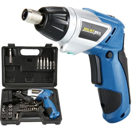 Tournevis sans fil 4 V - 42 embouts de vis, porte-embout magnétique, câble de chargement et sac de rangement inclus