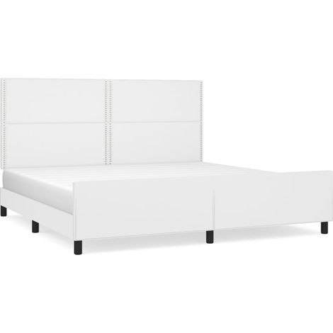 Maison Exclusive - Giroletto con Testiera Bianco 200x200 cm in Similpelle (1/5)