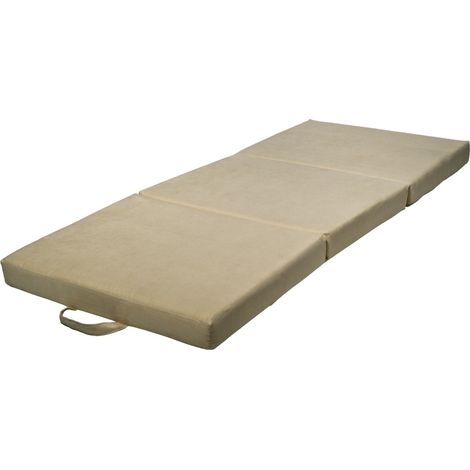 Colchón plegable para invitados 200x80x10 cm blanco roto