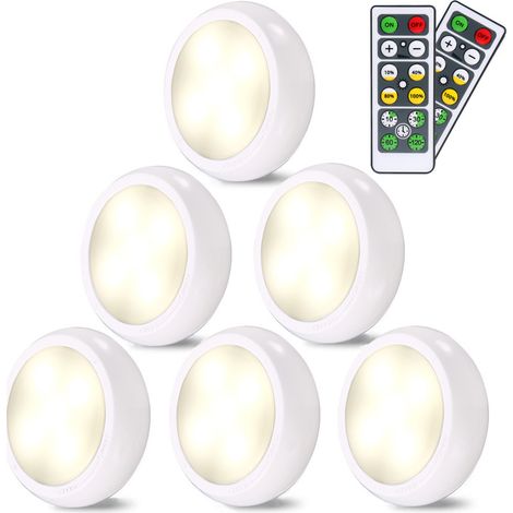6-teiliges kreatives ferngesteuertes Induktions-Nachtlicht-Set für das Schlafzimmer