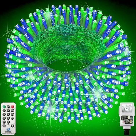 Christmas String Lights,120m 1000 LED Fairy Lights 8 Lighting Modes, IP44 Waterproof for Indoor Outdoor Window Christmas Wedding Birthday Home Bedroom Garden Patio (1/5)