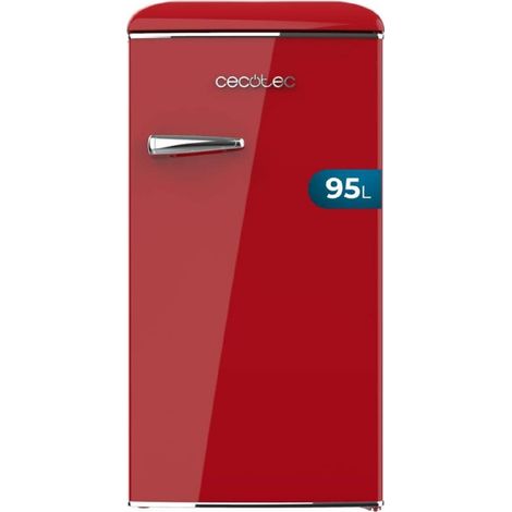 Cecotec Mini Nevera Retro Bolero CoolMarket TT Origin 95 Red E. Mini Frigorífico Retro Rojo, 89Cm de Alto y 49Cm de Ancho