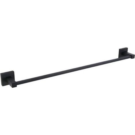 Porta asciugamani bagno da muro maniglia 60CM in acciaio inox nero opaco 79989