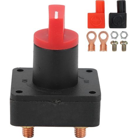 Interrupteur de Batterie 300A Coupe-Circuit Isolateur à Bouton, Diamètre de Vis 6mm pour Voiture (1/5)