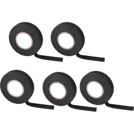 Lot de 5 rubans isolants électriques en vinyle noir pour faisceaux (1/5)