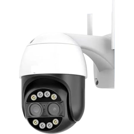 Caméra de sécurité à Domicile 8MP 4K PTZ caméra extérieure Double Objectif 8X Zoom CCTV sécurité IP caméra Couleur Vision Nocturne Suivi Automatique caméras de Surveillance(8MP Add 32G Card) (1/5)