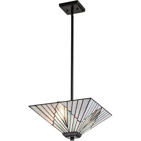 Elstead Alderley Luminaire suspendu à 2 lumières à montage trio, bronze vintage (1/5)