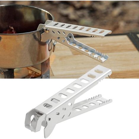2 pinzas para ollas,resistentes al calor,pinzas antiquemaduras,pinzas para pasteles,para comer y llevar,pinzas de aluminio (1/5)