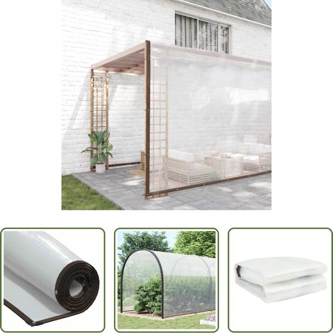 vidaXL Bâche intérieure - Bâche transparente avec œillets 10x12 m polyéthylène (1/5)