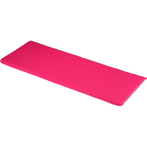 3 Seater Bench Outdoor Garden Furniture Cushion - L141 x W48 x H4 cm - Hot Pink