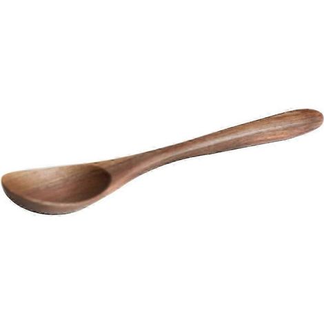 Cuillère à soupe en bois, spatule à riz - Cuillères de service pour buffet d'hôtel, noyer noir-A (1/5)