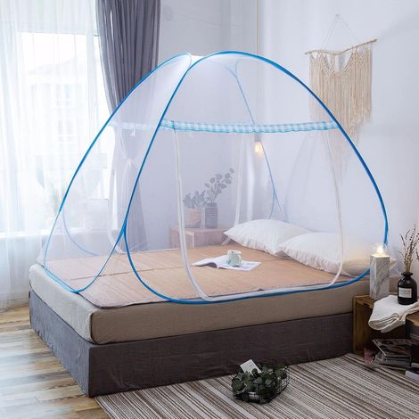 1 Moustiquaire Tente Pliante Autonome Maille Respirante Double Porte Zippée Voyage Camping (1/5)