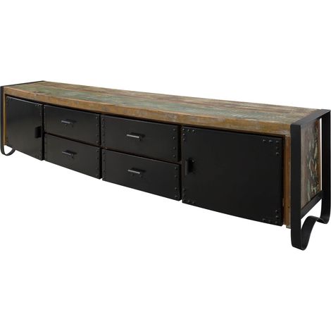 TV-Board Altholz 208x43x55 mehrfarbig lackiert INDUSTRIAL 106