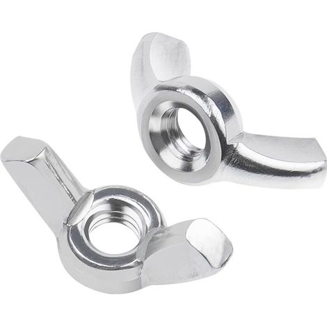 Ecrou Papillon 10 pièces M12, vis Papillon DIN315 Écrous à Ailettes en Acier Inoxydable A2 V2A, Écrous à Oreilles Metal Ecrous à Ailette Filetage Métrique (1/5)