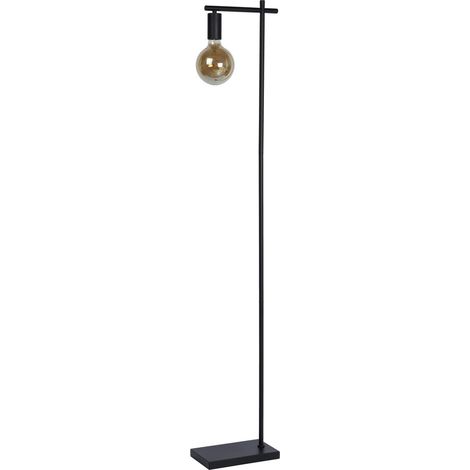 Lampadaire Lucide Leanne métal E27 40W noir 152 cm (1/3)